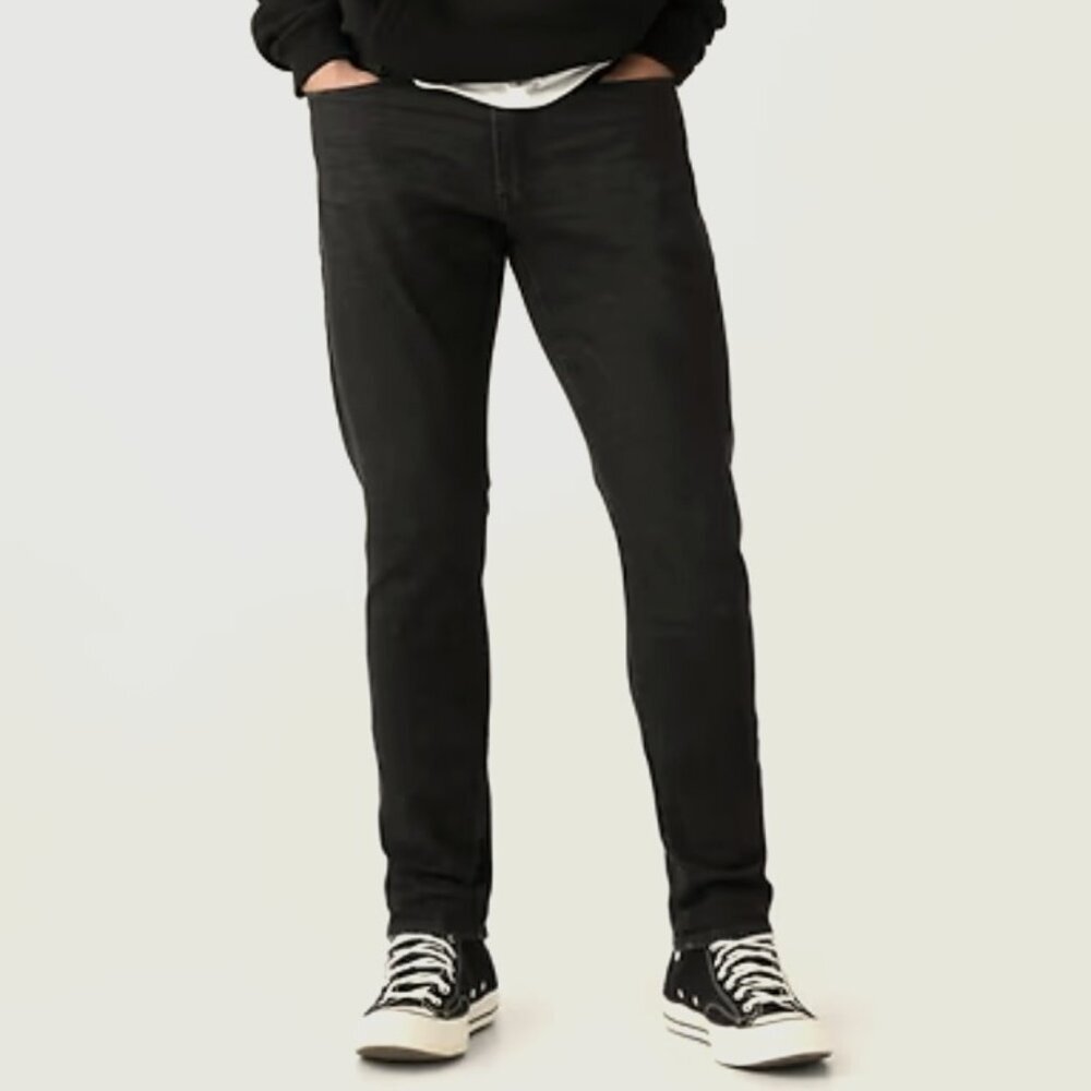 GAP Men's Slim Taper GAPFlex Jeans, Washed Black, 32Wx28L, UEC